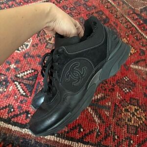 CHANEL Black Sneakers